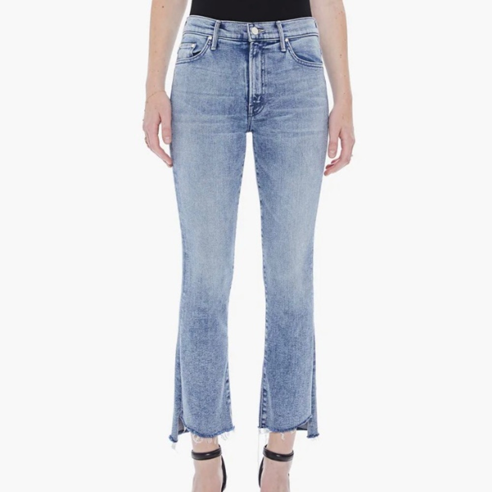 MOTHER Crop Insider Step Fray Denim Pants